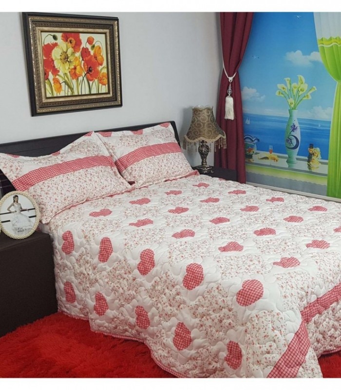 CUBRECAMA 2.30X2.50 ESTAMPADO BLANCO