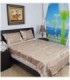 CUBRECAMA 1.60X2 MARRON ESTAMPADO