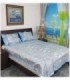 CUBRECAMA 1.60X2 ESTAMPADO CELESTE