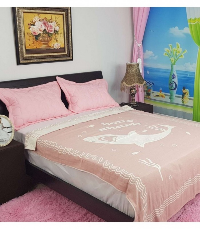 MANTA 2X2.30 ESTAMPADO ROSADO
