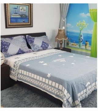 MANTA 2X2.30 ESTAMPADO CELESTE