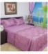JUEGO DE SABANA 2.20X2.50 LILA ESTAMPADO