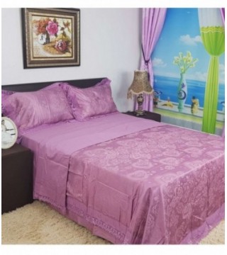 JUEGO DE SABANA 2.20X2.50 LILA ESTAMPADO