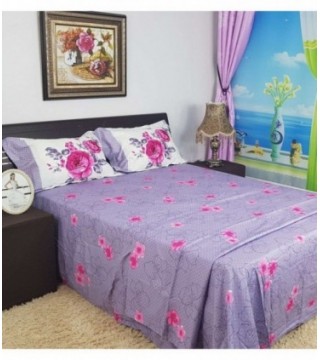 JUEGO DE SABANA 2.20X2.50 LILA ESTAMPADO