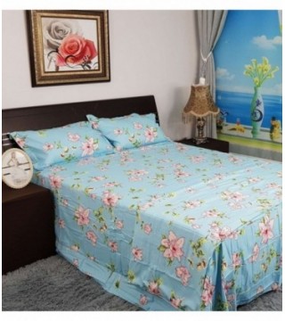 JUEGO DE SABANA 2.20X2.50 CELESTE ESTAMPADO