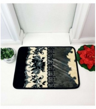 TAPETE 0.40X0.60 NEGRO ESTAMPADO