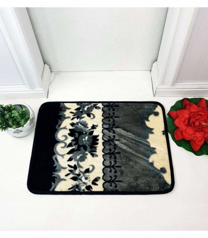 TAPETE 0.40X0.60 NEGRO ESTAMPADO