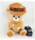 OSO DE PELUCHE CON SOMBRERO Y CORAZON
