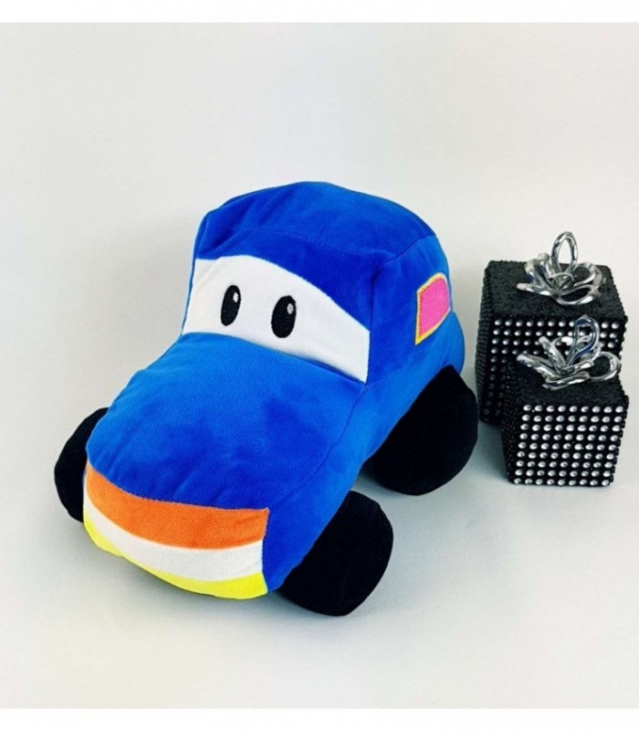 AUTITO DE PELUCHE COLOR AZUL