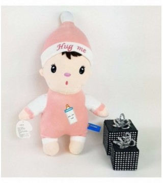 MUÑECA DE PELUCHE COLOR ROSADO