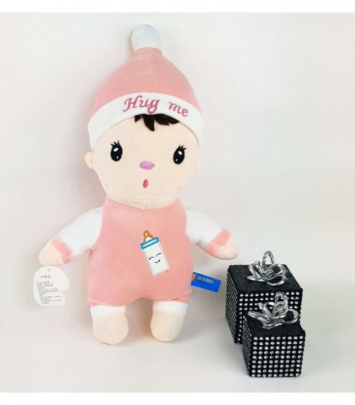 MUÑECA DE PELUCHE COLOR ROSADO