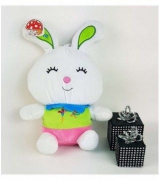 CONEJITO DE PELUCHE COLOR BLANCO COLORIDO