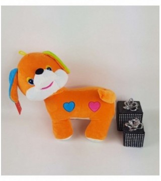 PERRITO DE PELUCHE COLOR NARANJA
