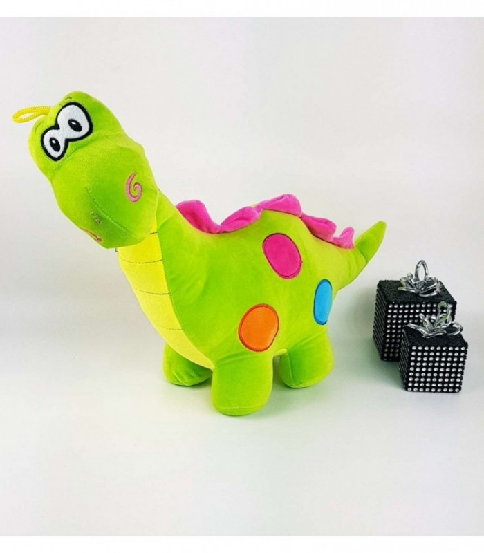 DINOSAURIO DE PELUCHE COLOR VERDE