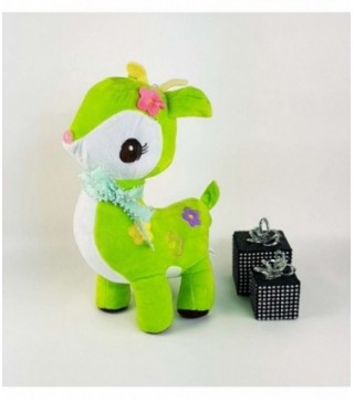 VENADITO DE PELUCHE COLOR VERDE CON BLANCO