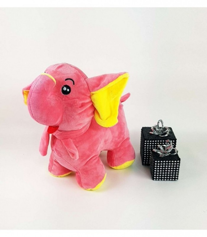 ELEFANTE DE PELUCHE COLOR SALMON