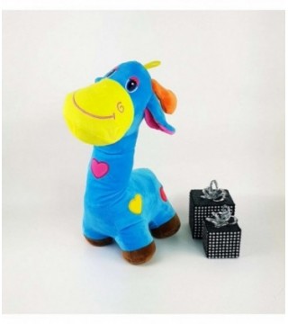JIRAFA DE PELUCHE COLOR AZUL