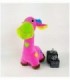 JIRAFA DE PELUCHE COLOR ROSA OSCURO