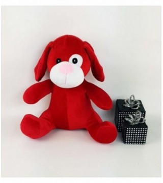 PERRITO DE PELUCHE COLOR ROJO