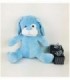 PERRITO DE PELUCHE COLOR CELESTE