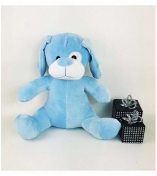 PERRITO DE PELUCHE COLOR CELESTE