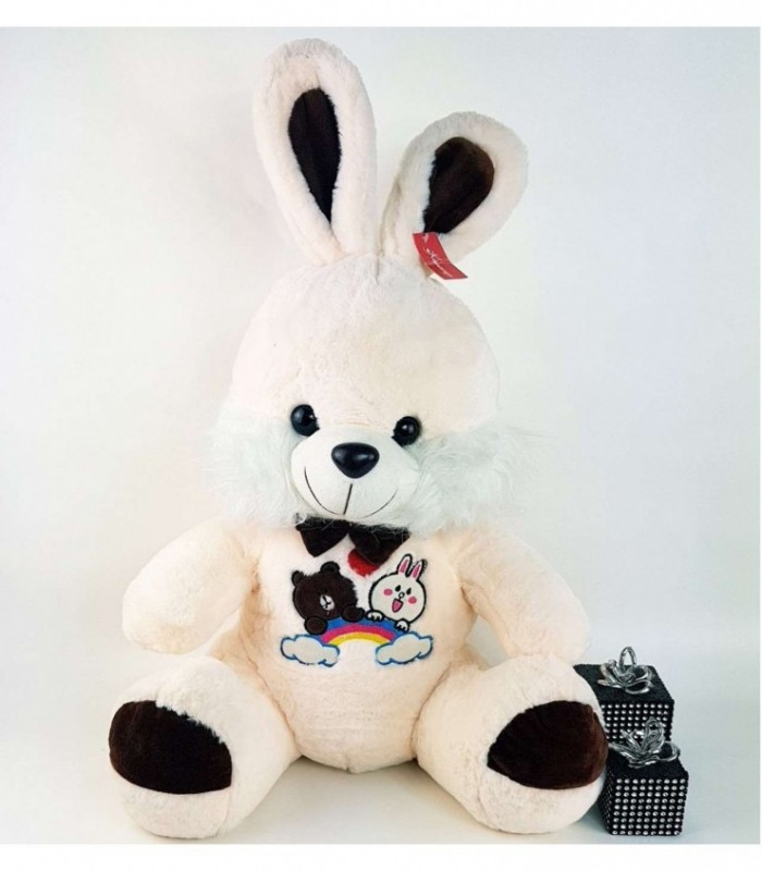 CONEJO DE PELUCHE COLOR CREMA