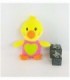 POLLITO DE PELUCHE COLOR AMARILLO Y ROSADO