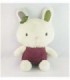 CONEJO DE PELUCHE COLOR CREMA CON LILA