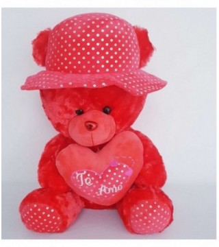 OSO DE PELUCHE CON SOMBRERO Y CORAZON