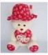 OSO DE PELUCHE CON SOMBRERO Y CORAZON