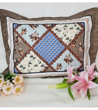 FUNDA PARA ALMOHADA 0.50X0.70 ESTAMPADO AZUL