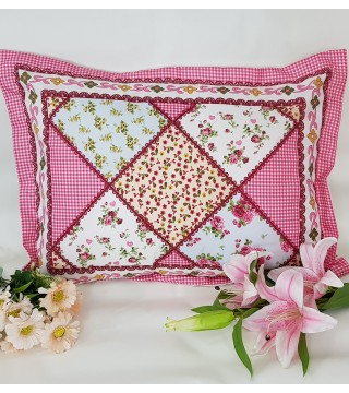 FUNDA PARA ALMOHADA 0.50X0.70 ESTAMPADO BORDO